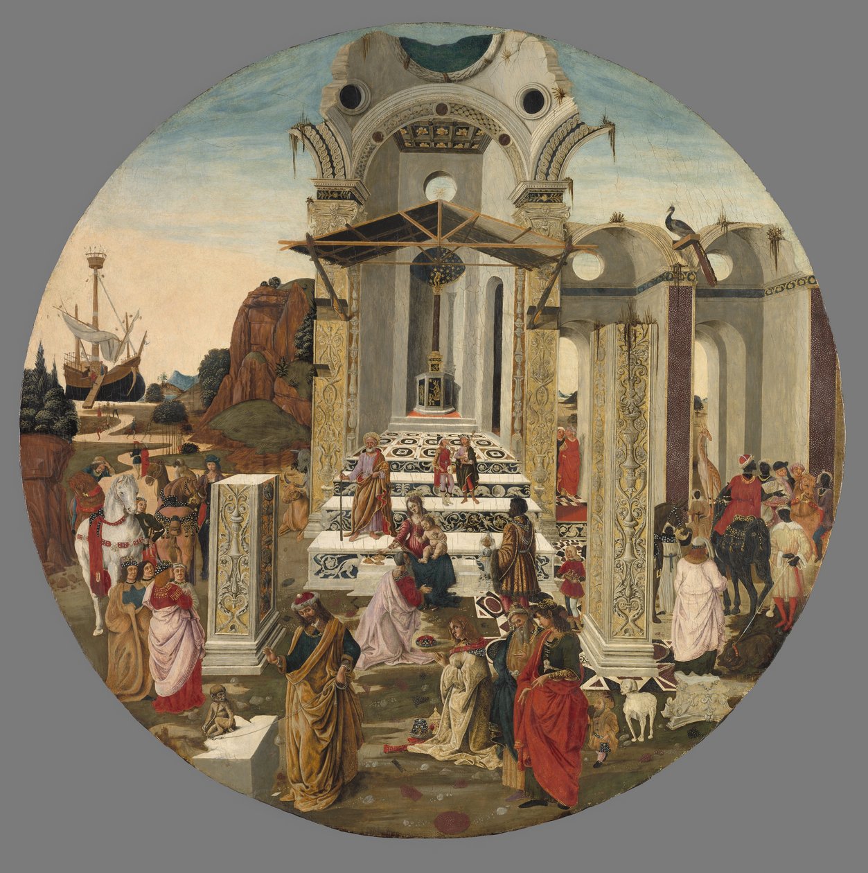 A Adoração dos Magos, c.1495 de Raffaello Botticini