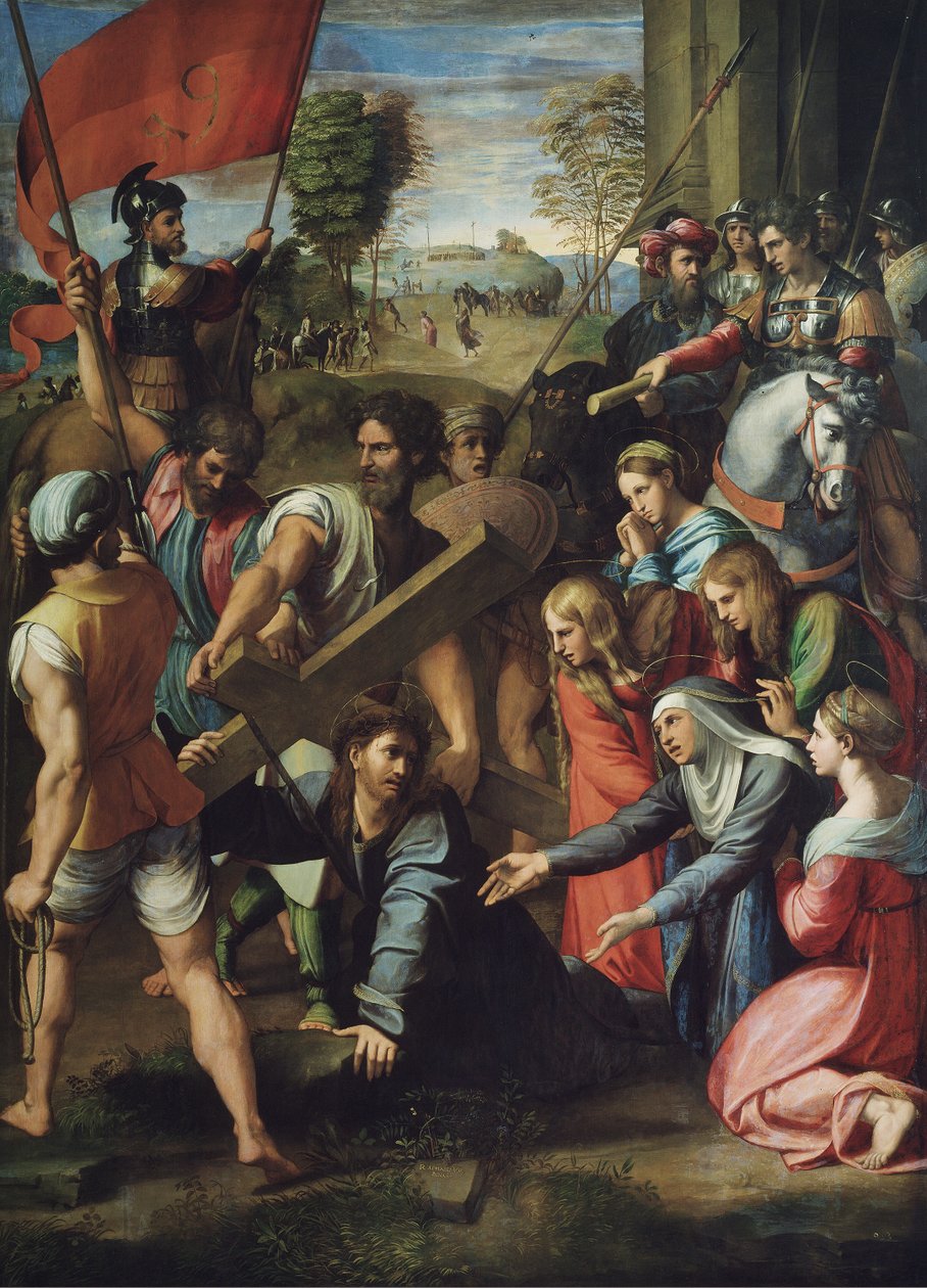 Cristo carregando a cruz de Raffaello Sanzio Raphael