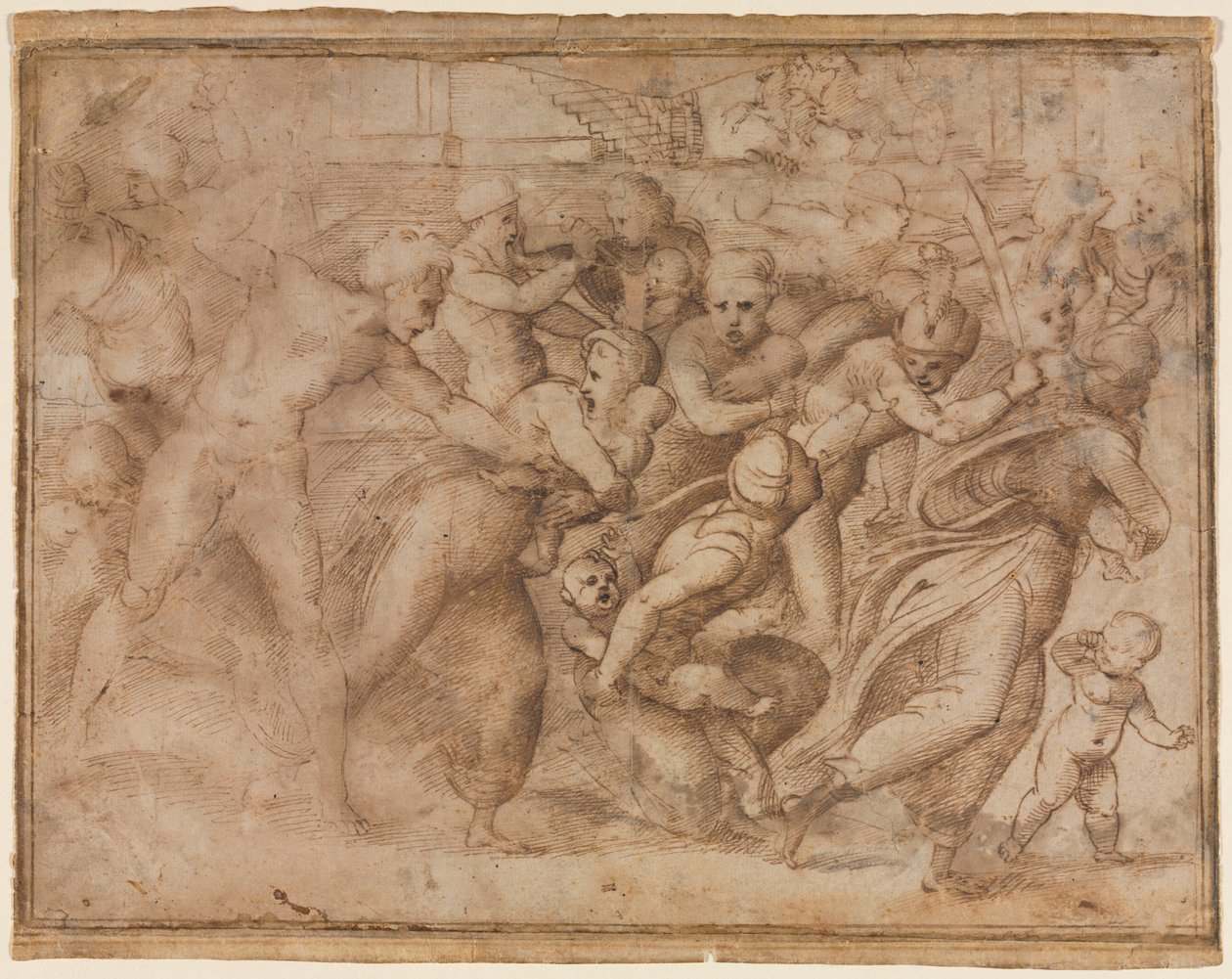 Cópia do Massacre de Raphaels dos Inocentes, após 1510. de Raffaello Sanzio Raphael