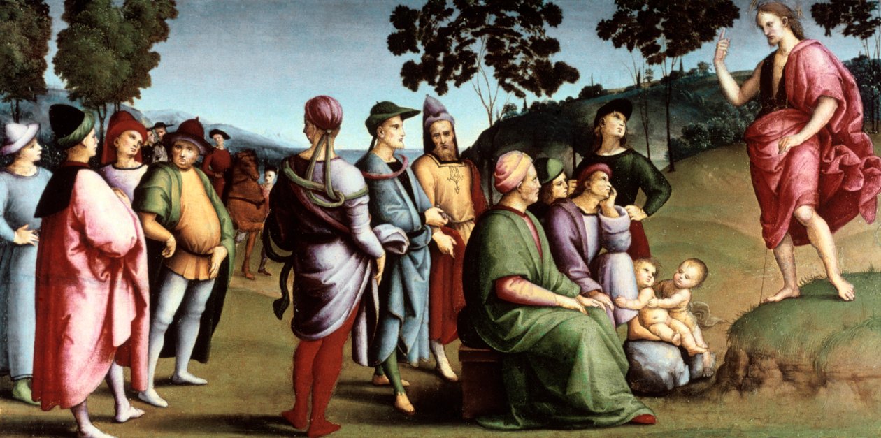 Pregação de São João Batista, 1505 de Raffaello Sanzio Raphael