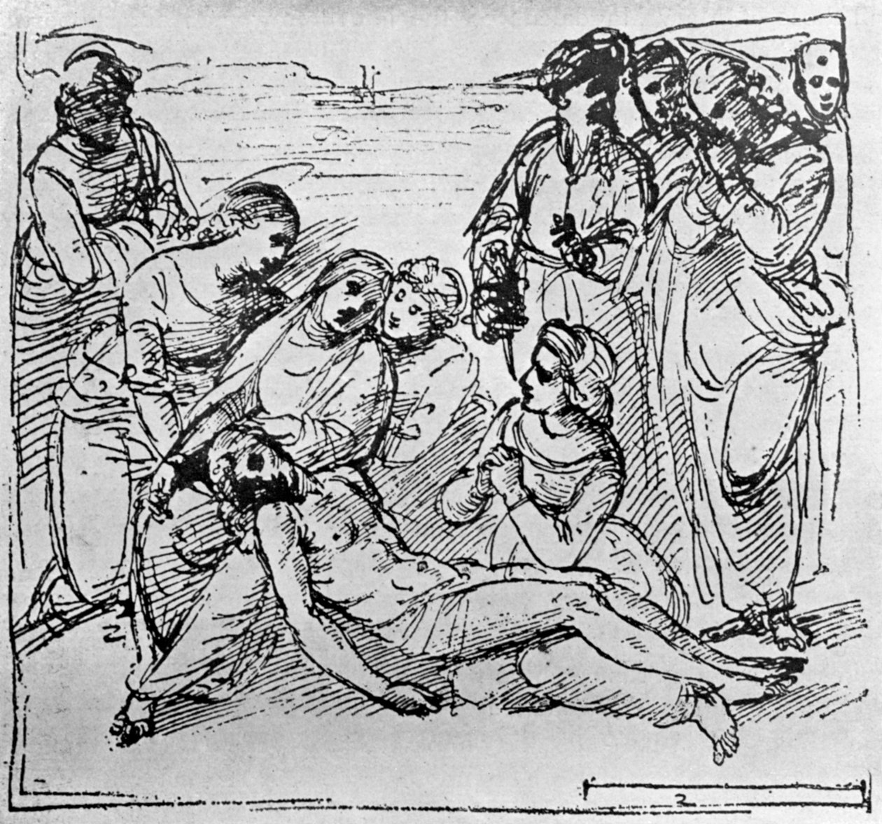 Estudo para o enterro, 1913. de Raffaello Sanzio Raphael