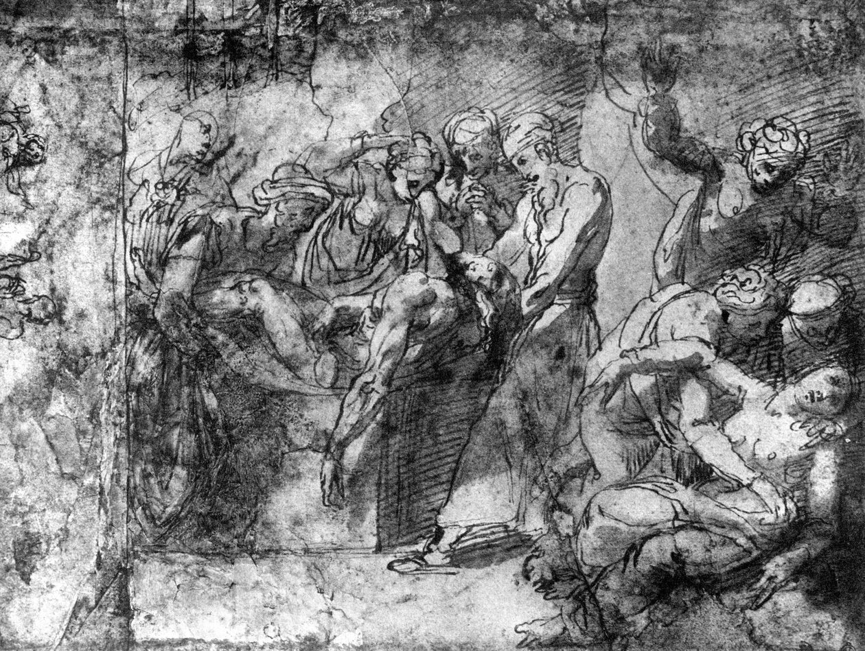 Estudo para um enterro, atribuído a Rafael, 1913. de Raffaello Sanzio Raphael