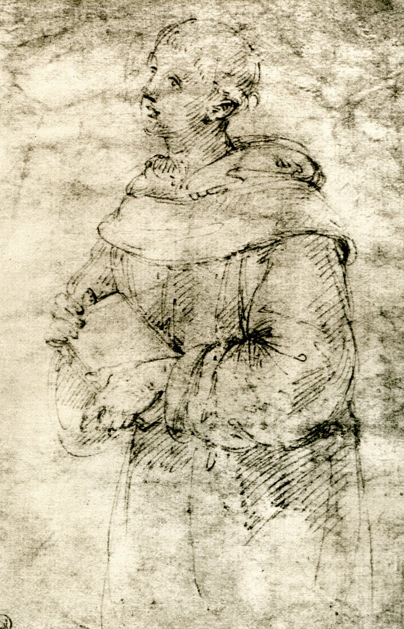 Estudo de um monge, 1913. de Raffaello Sanzio Raphael