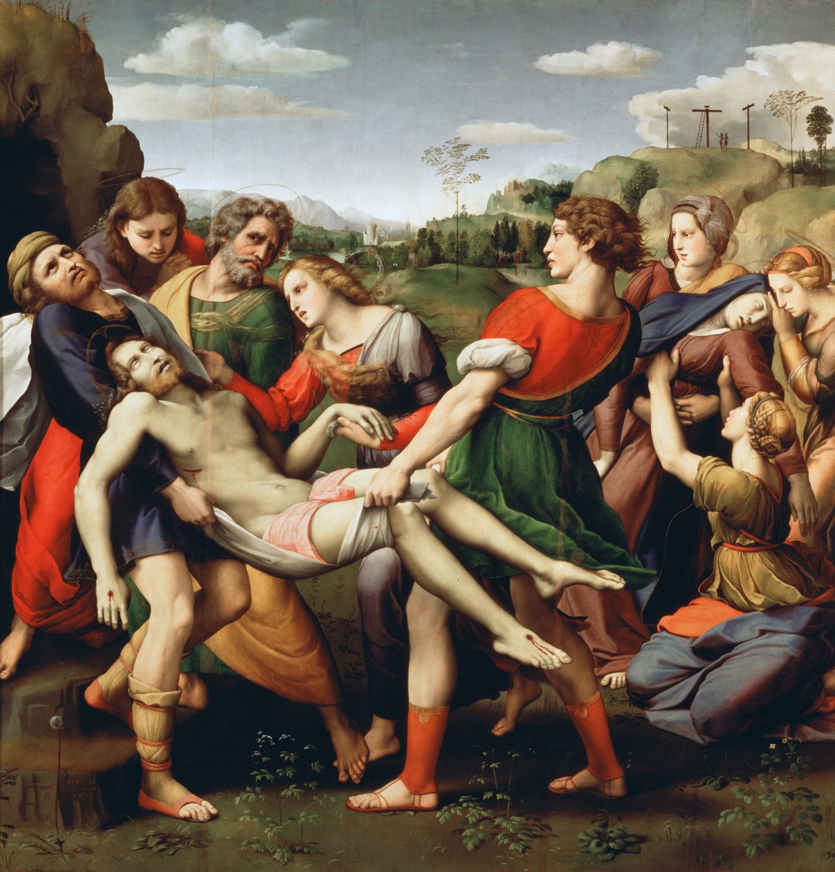 A deposição, 1507 de Raffaello Sanzio Raphael