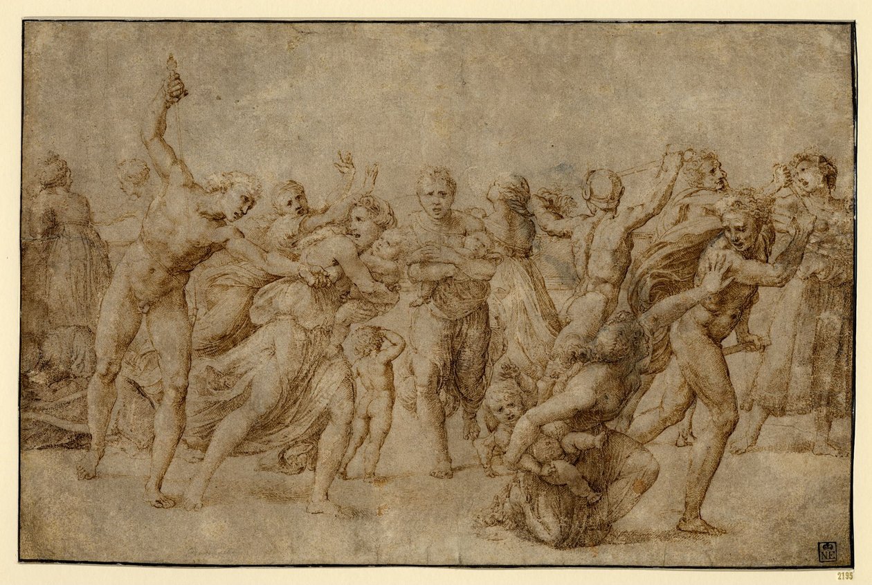 O Massacre dos Inocentes, c. 1512 de Raffaello Sanzio Raphael