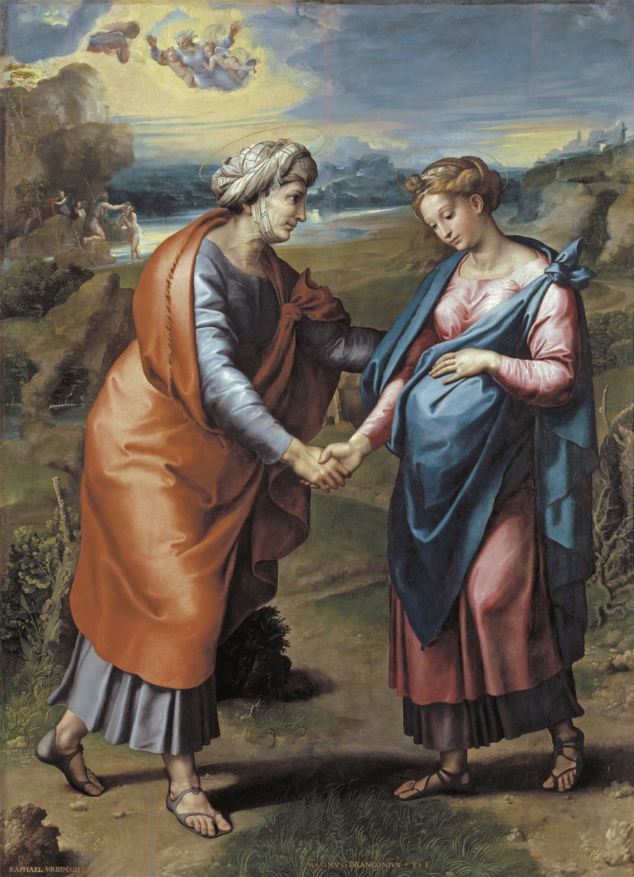 A Visitação, 1517 de Raffaello Sanzio Raphael