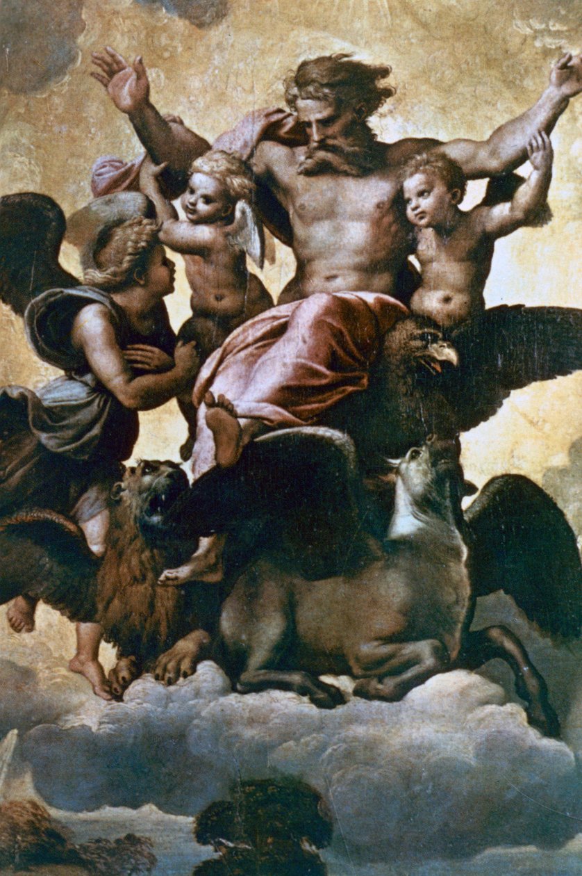 Visão de Ezequiel, c1518 de Raffaello Sanzio Raphael