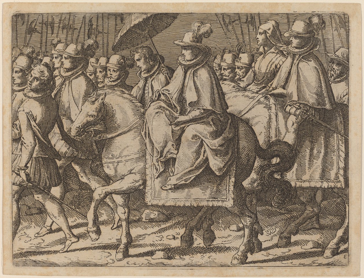 Margarida da Áustria a cavalo de Raffaello Schiaminossi