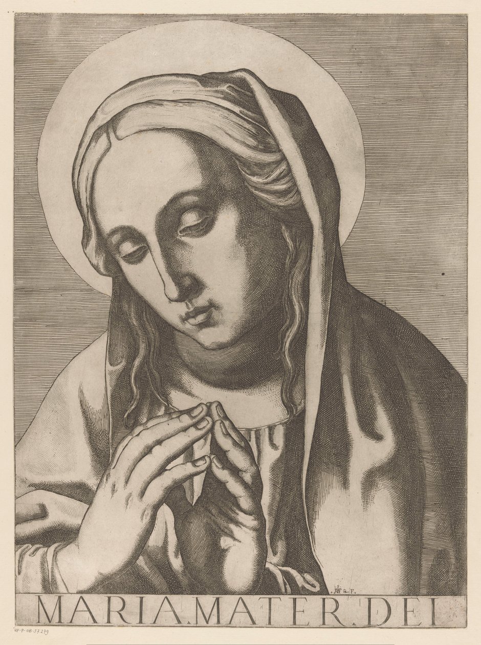Maria
Maria Mater Dei (título sobre o objecto)
Christus, Maria en de twaalf apostelen (título da série)
Il sacrato collegio apostolico (título da série) de Raffaello Schiaminossi
