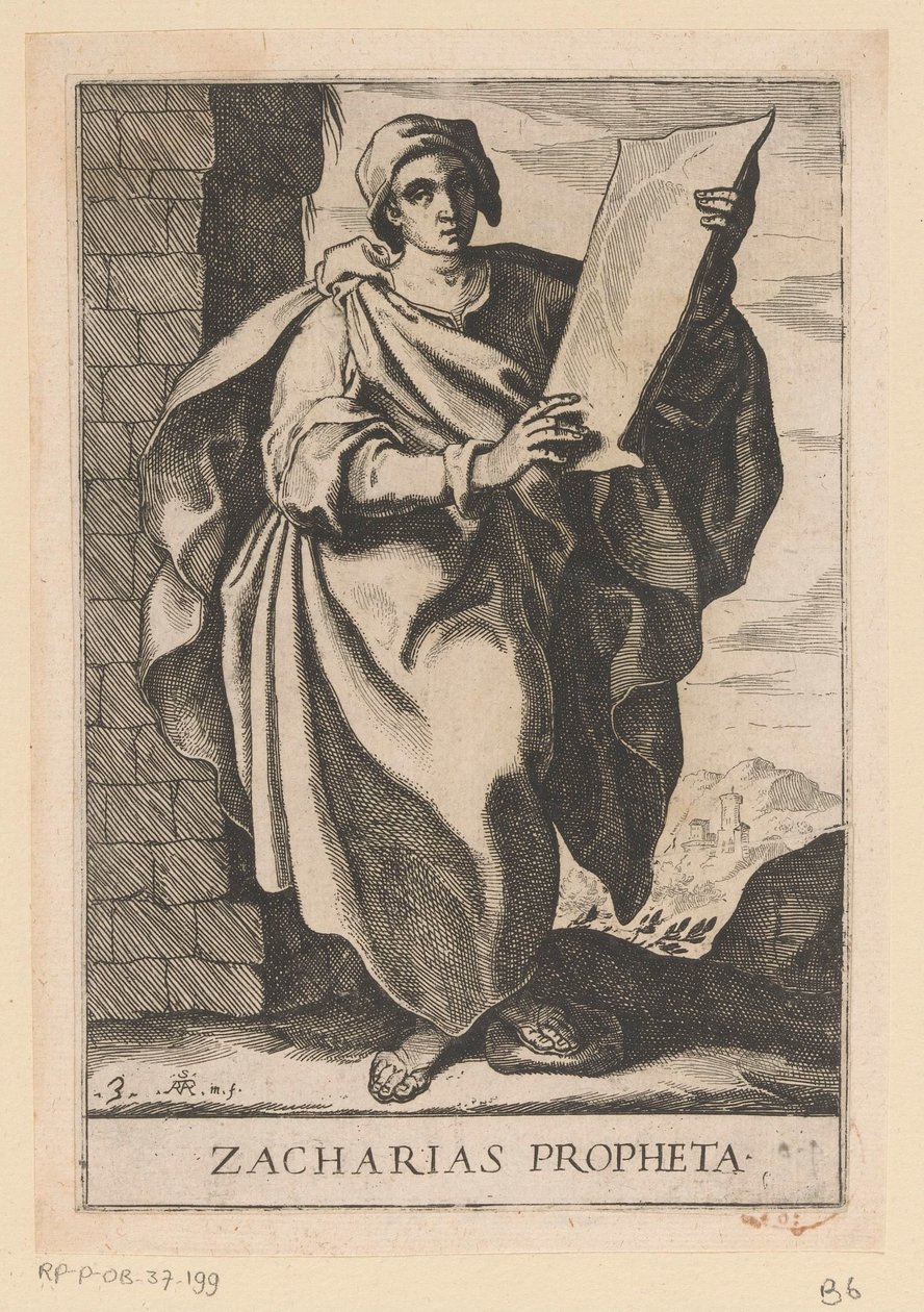 Pés Zacharia
Zacharias profeta (título sobre o objecto)
Profeten (título da série)
Prophaetarum (título da série) de Raffaello Schiaminossi