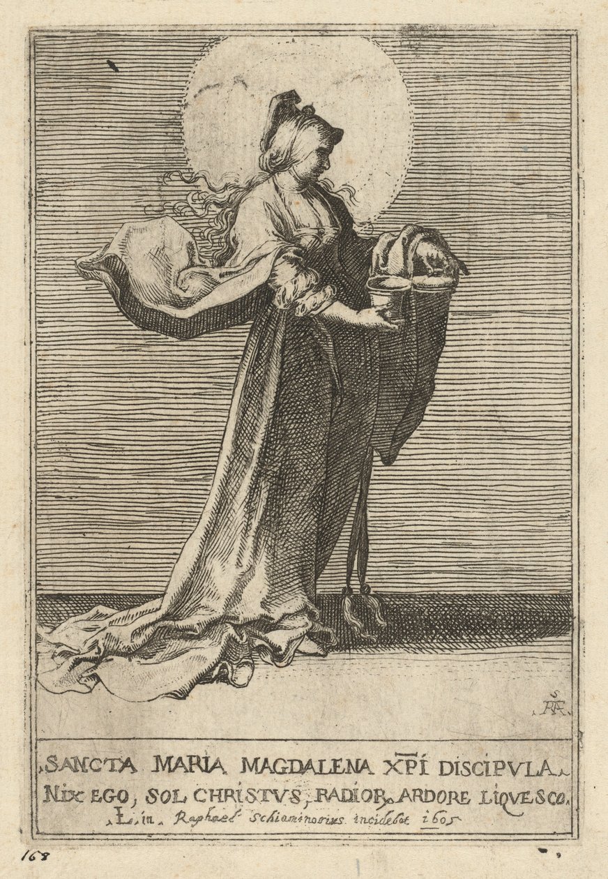 Saint Mary Magdalene de Raffaello Schiaminossi, after Lucas van Leyden