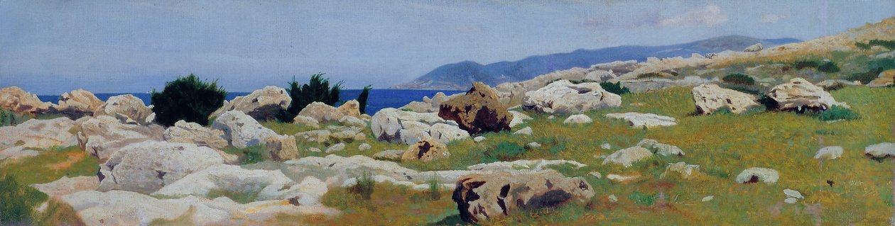 Castiglioncello a partir de Punta del Bocca, c.1864 (óleo sobre tela) de Raffaello Sernesi