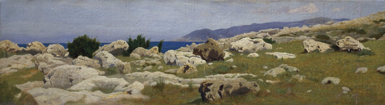 Vista de Punta del Romito de Castiglioncello de Raffaello Sernesi
