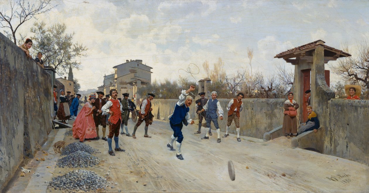 Jogo de ruzzola de Raffaello Sorbi