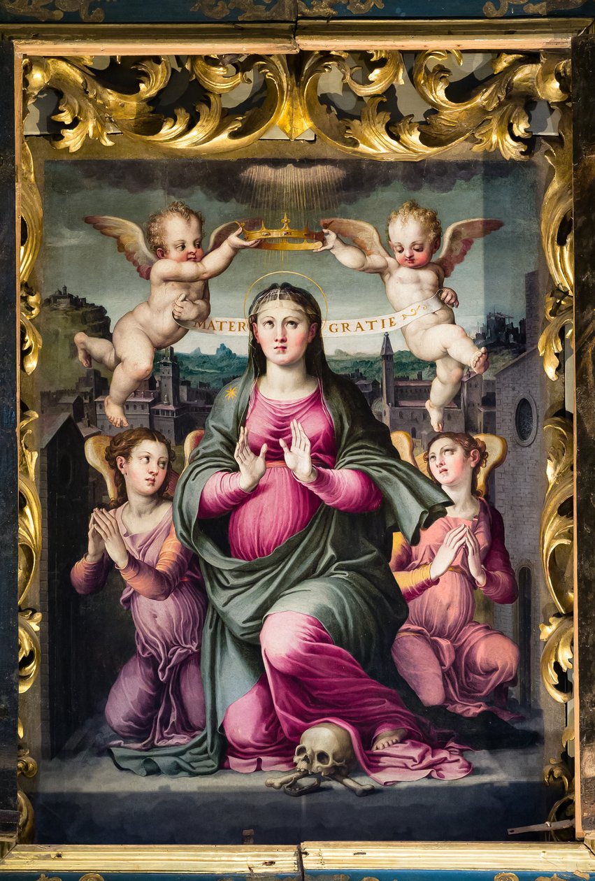Madonna delle Grazie (óleo sobre painel) de Raffaello dal Colle