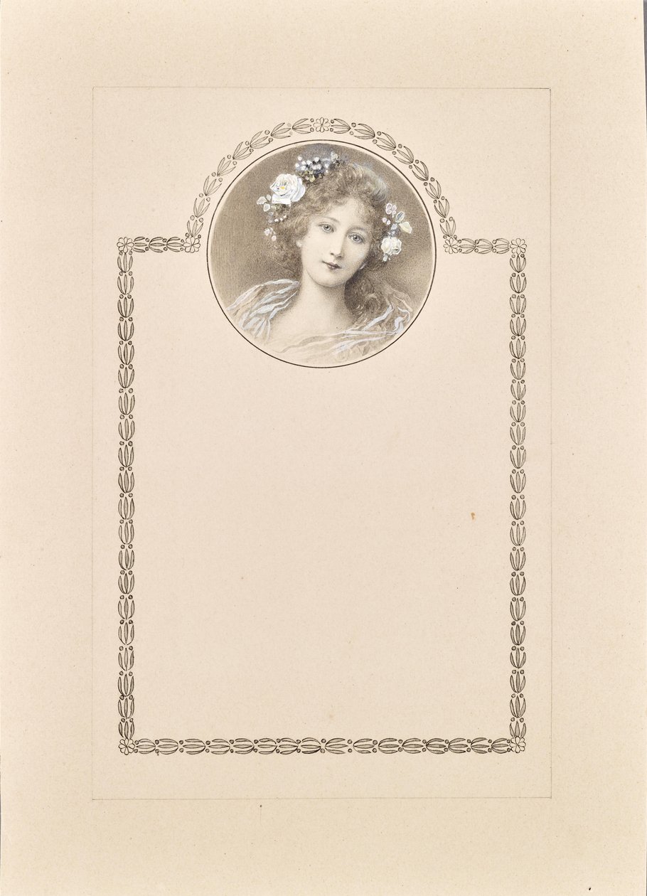 Desenho para cartão de felicitações de Raimund Ritter Von Brennerstein Wichera