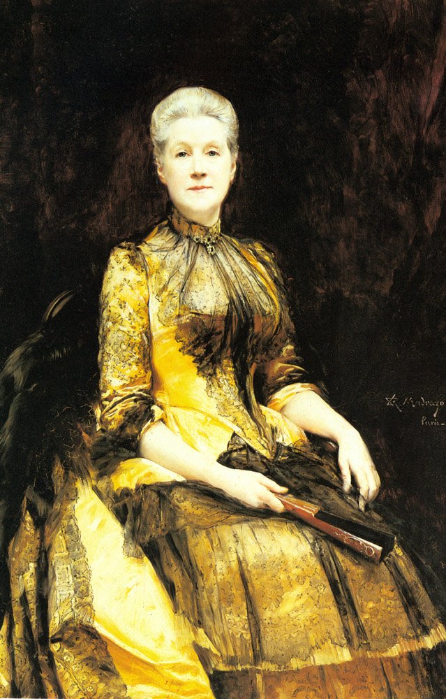 Um retrato da Sra. James Leigh Coleman de Raimundo de Madrazo y Garreta