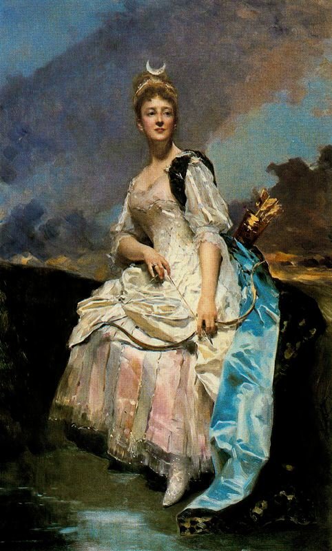 A Marquesa dHervey Saint-Denys em Diane de Raimundo de Madrazo y Garreta