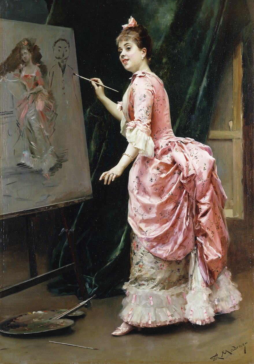 No estudo; No estudo, de Raimundo de Madrazo y Garreta