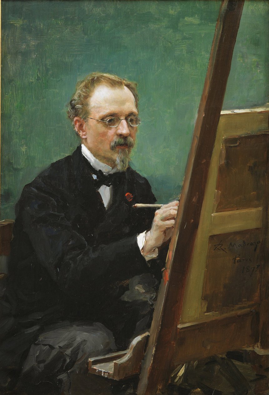 Retrato de Federico de Madrazo (1815-1894) - Pintura de Raimundo de Madrazo y Garreta (1841-1920) de Raimundo de Madrazo y Garreta