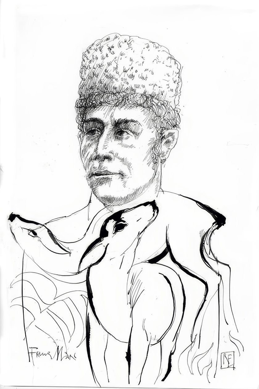 Franz Marc - Desenho de Rainer Ehrt de Rainer Ehrt