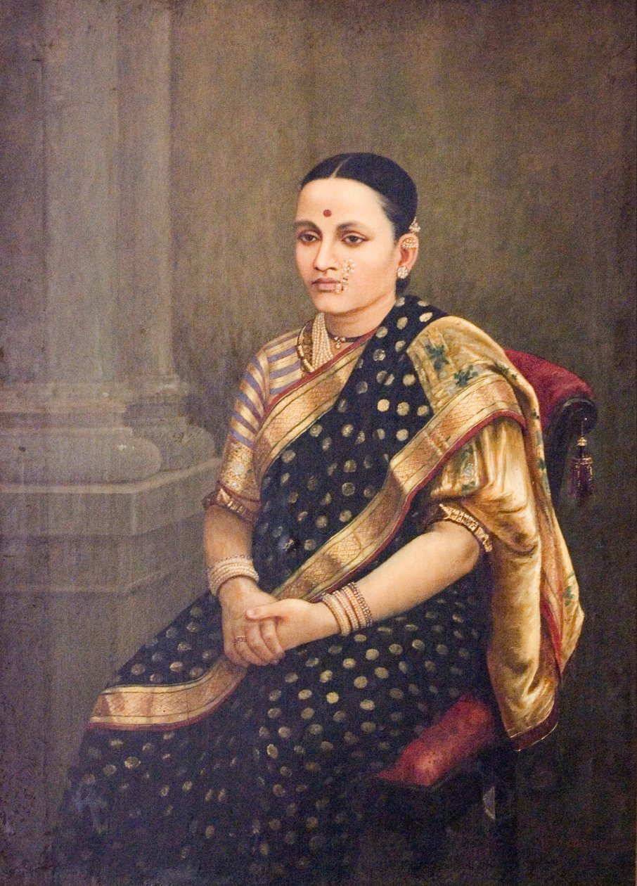 Retrato de uma senhora de Raja Ravi Varma