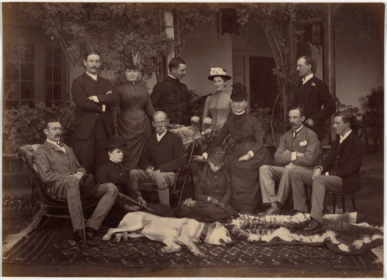Sua Eminência, comandante-chefe e comitiva, Shimla de Raja Deen Dayal