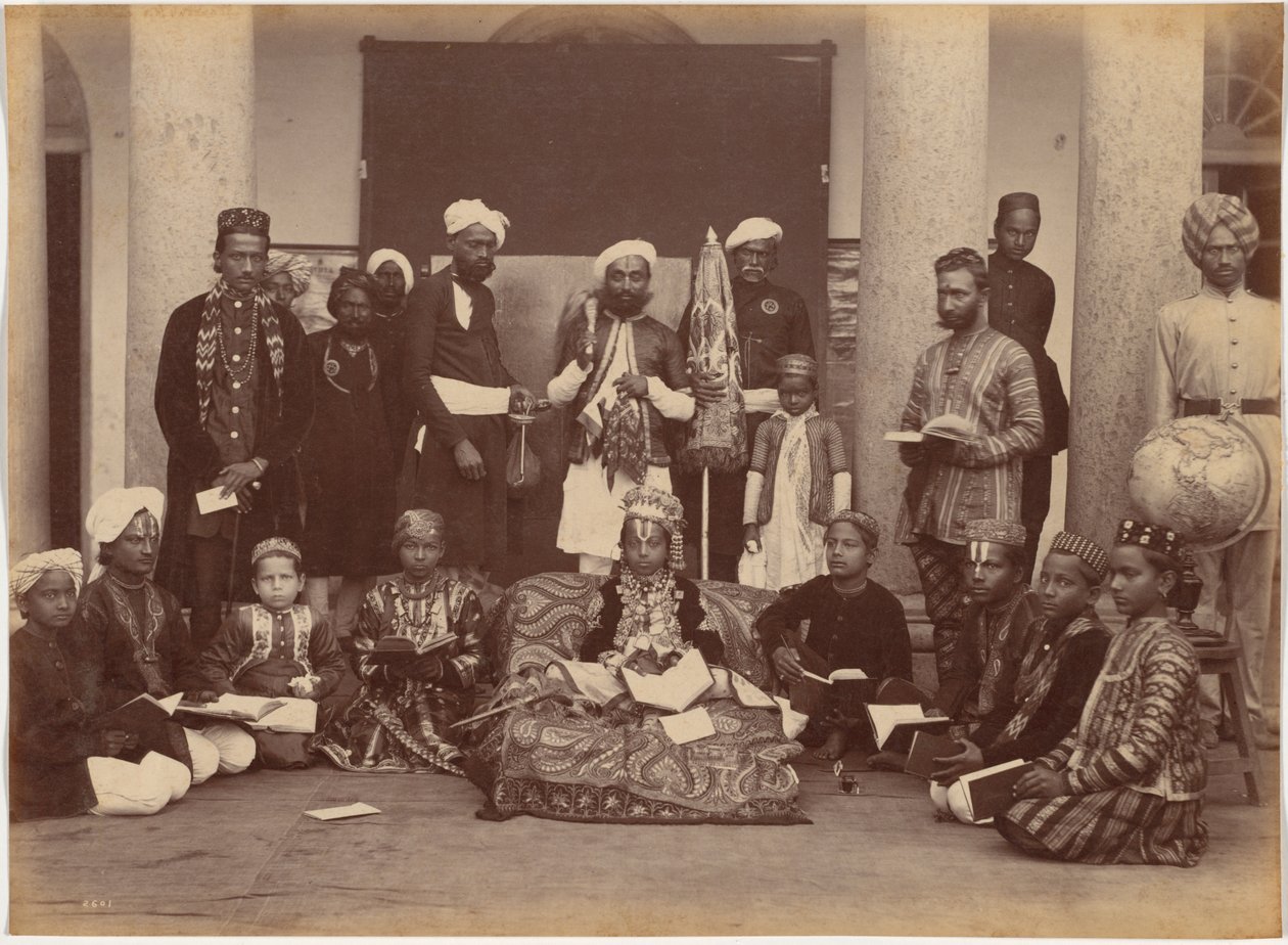 O Maharajá de Rewa e os seus colegas de turma de Raja Deen Dayal