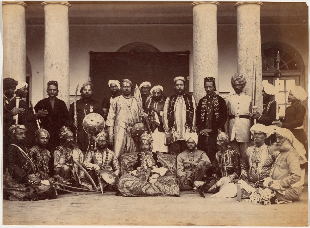 Marajá de Rewa e sardars de Raja Deen Dayal