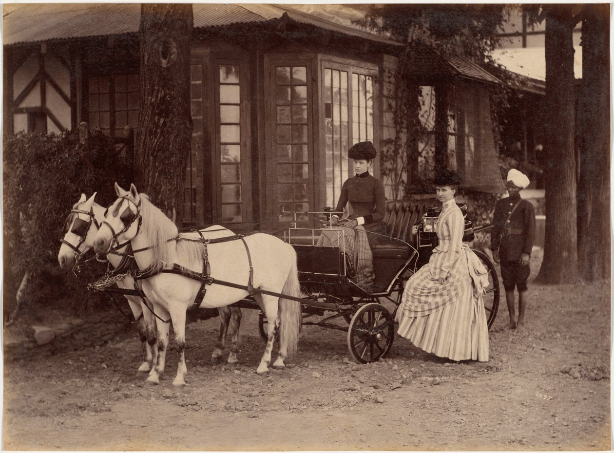 A senhora e a menina Lyall, Shimla de Raja Deen Dayal
