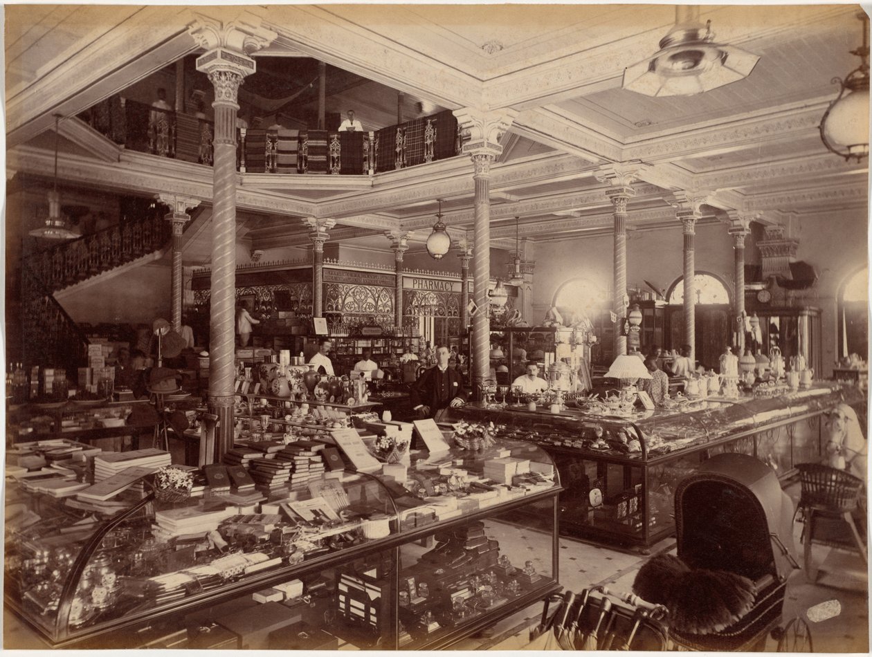 Loja da Treacher and Co. no forte, Bombaim de Raja Deen Dayal
