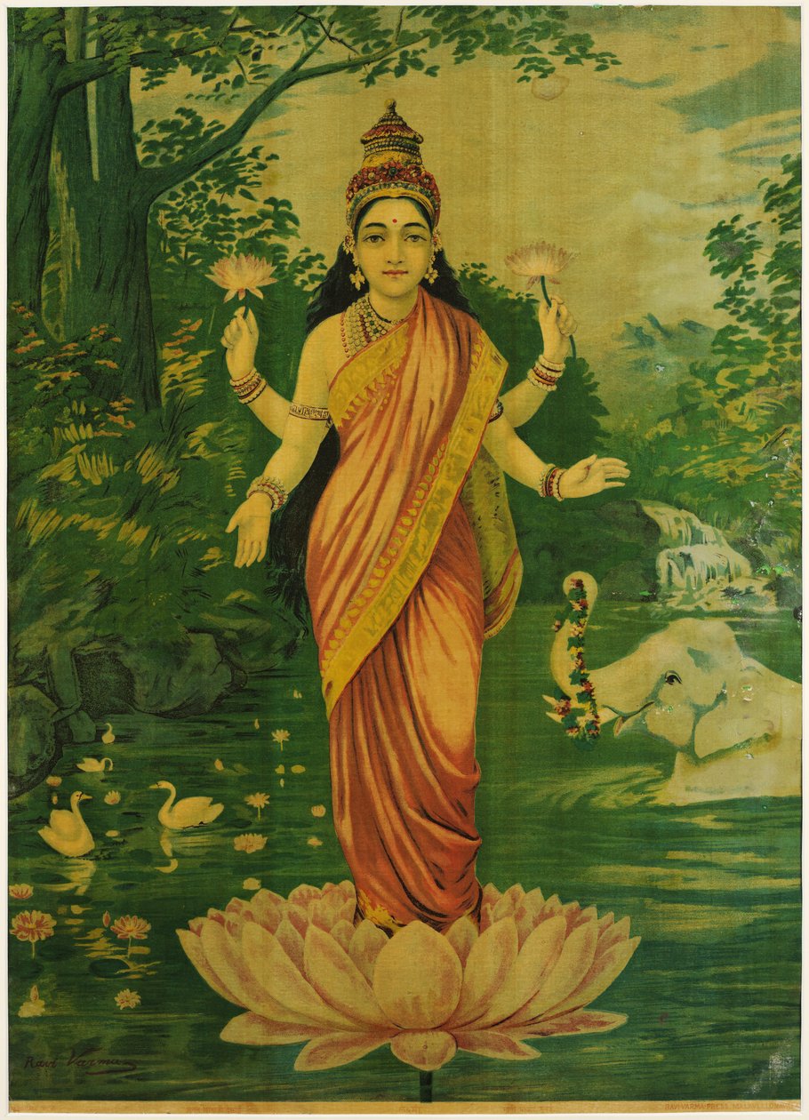 Lakshmi, de Raja Ravi Varma, década de 1930 de Raja Ravi Varma