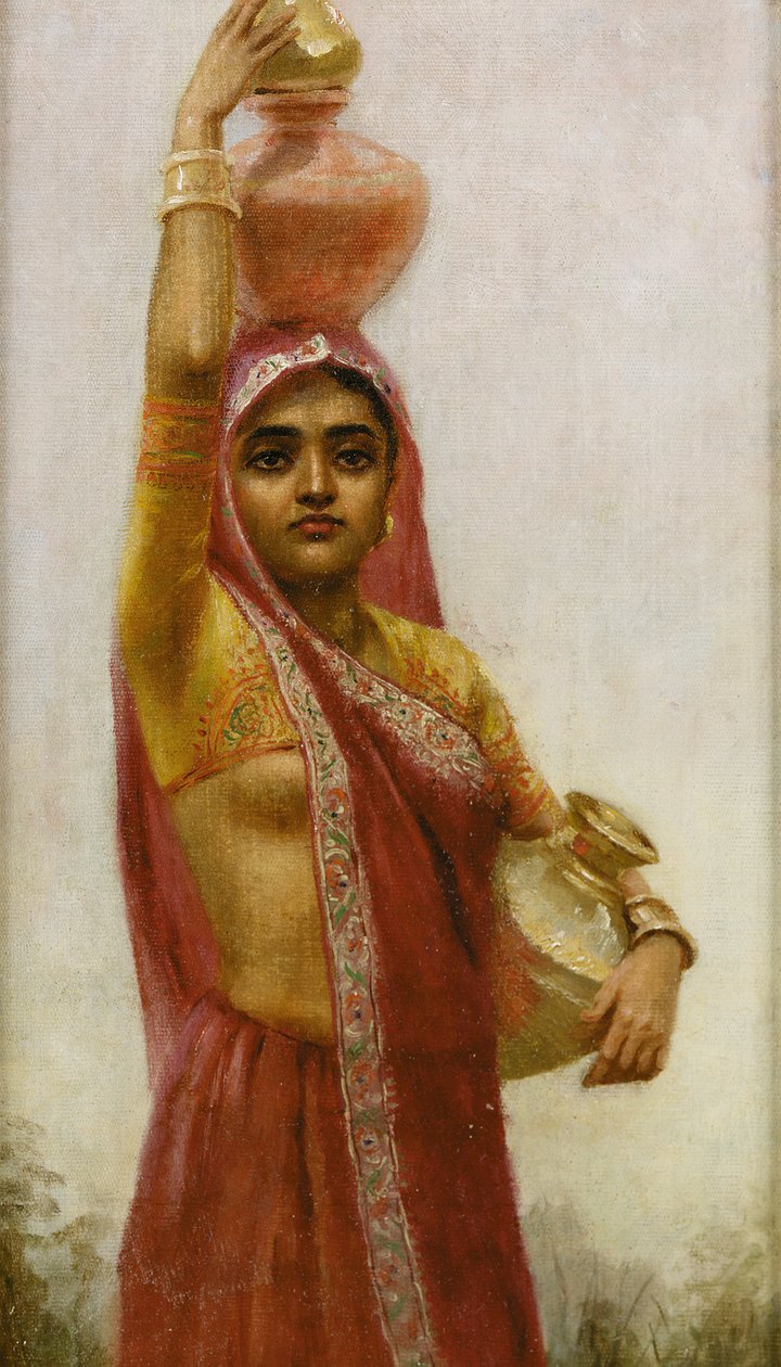 Village Belle (óleo sobre tela) de Raja Ravi Varma