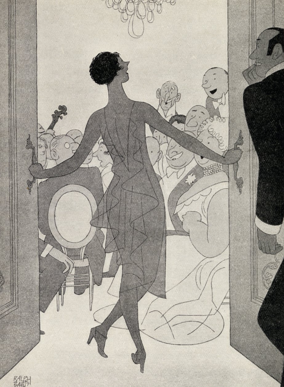 Ilustração de frontispício de &39;But Gentlemen Marry Brunettes&39; de Anita Loos, publicado em 1928 de Ralph Barton