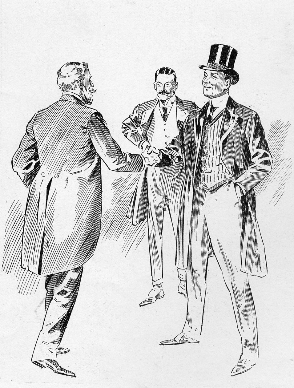 Saudações, de um artigo intitulado "A remontagem do Parlamento" publicado em "The Graphic" 27 de outubro de 1906 de Ralph Cleaver