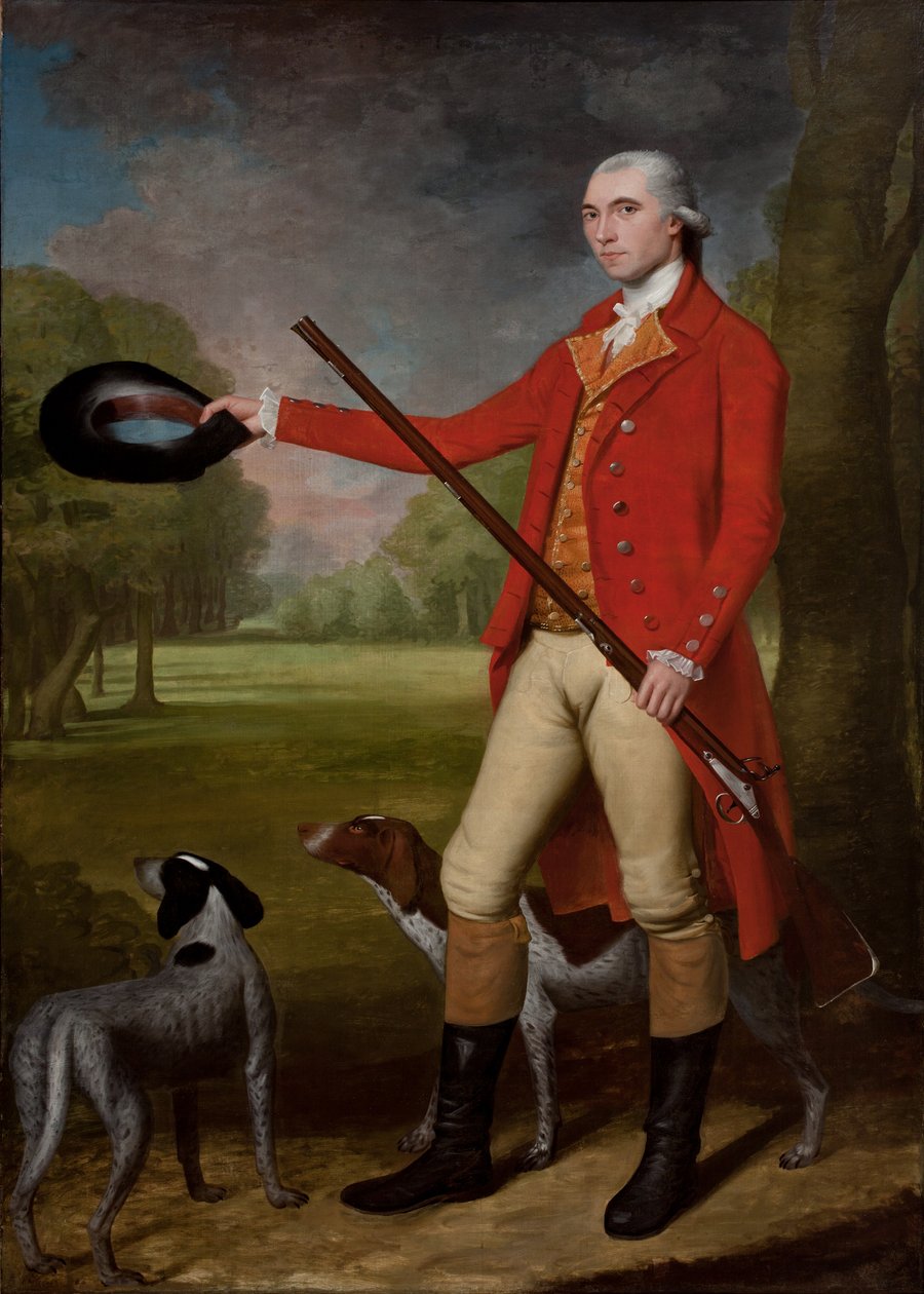 Retrato de um homem com arma de Ralph Earl or Earle