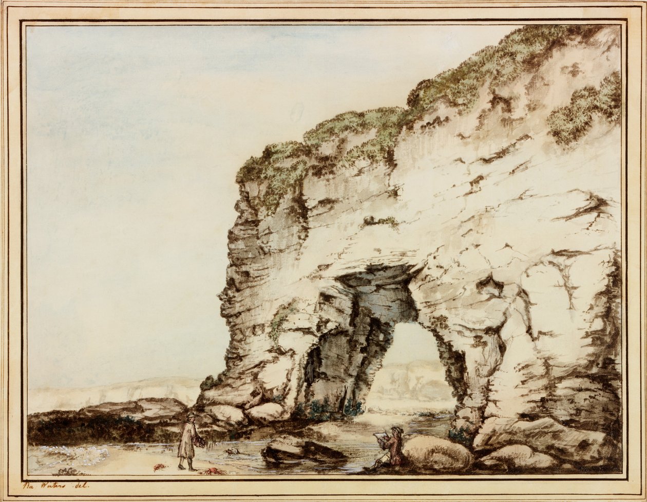 Marsden Rock (bodycolour e wc no papel (colado no papel)) de Ralph Jnr. Walters