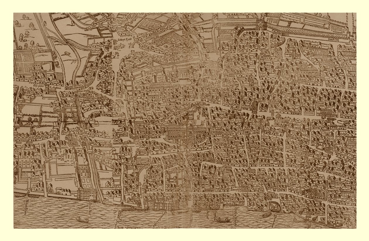 Nossa cidade, c1560-1620 de 1886 de Ralph Agas