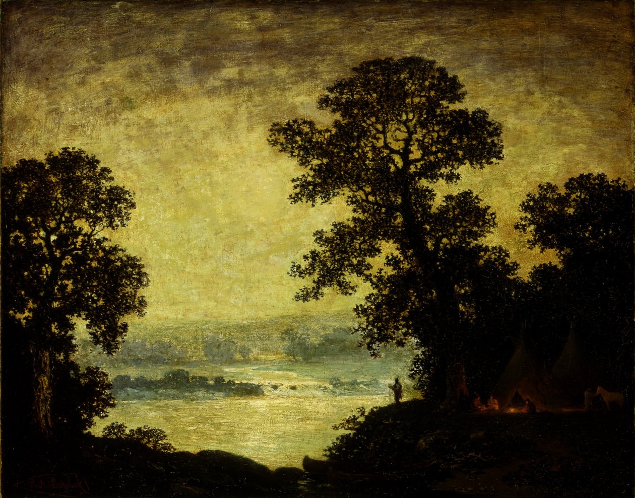 Luar, acampamento índio de Ralph Albert Blakelock