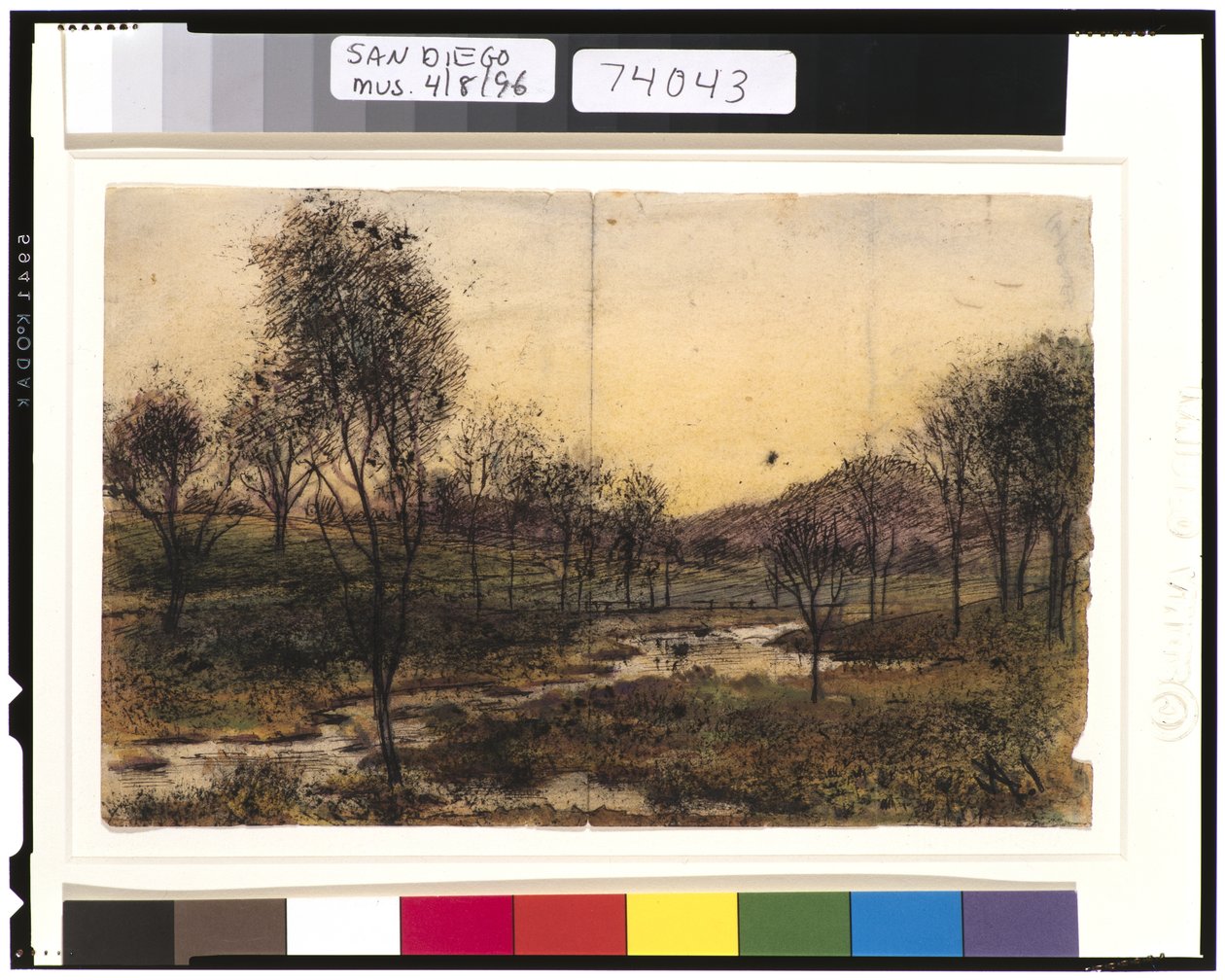 Árvores, colinas e córregos, 1901-15 de Ralph Albert Blakelock