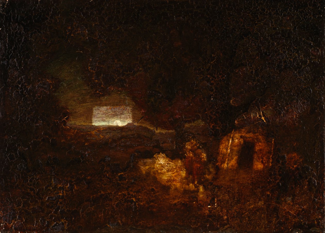 Os construtores de canoa, depois de 1879. de Ralph Albert Blakelock