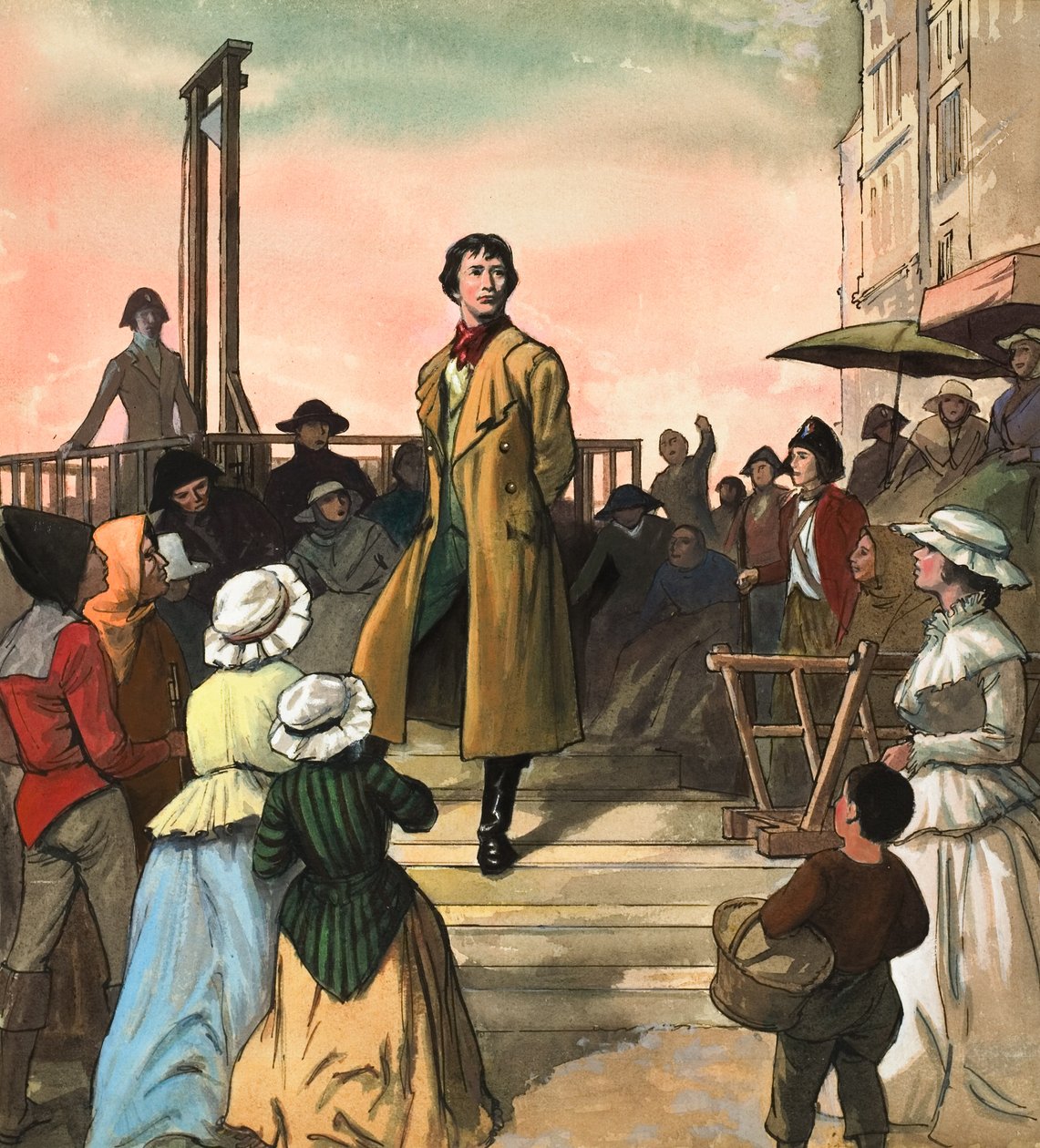 Sydney Carton, de "A Tale of Two Cities" de Charles Dickens (guache sobre papel) de Ralph Bruce