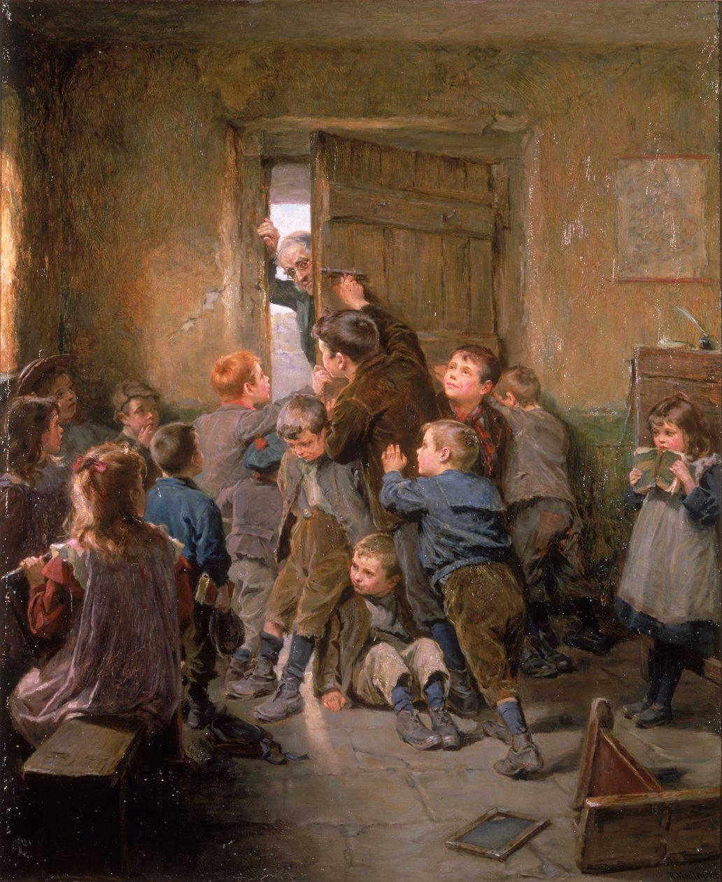 Barred Out (29 de maio), 1896 de Ralph Hedley