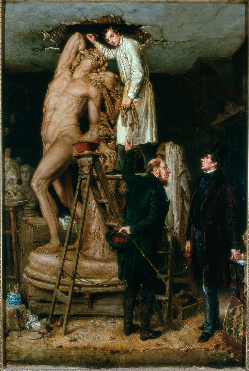 John Graham Lough em seu estúdio, 1881 de Ralph Hedley