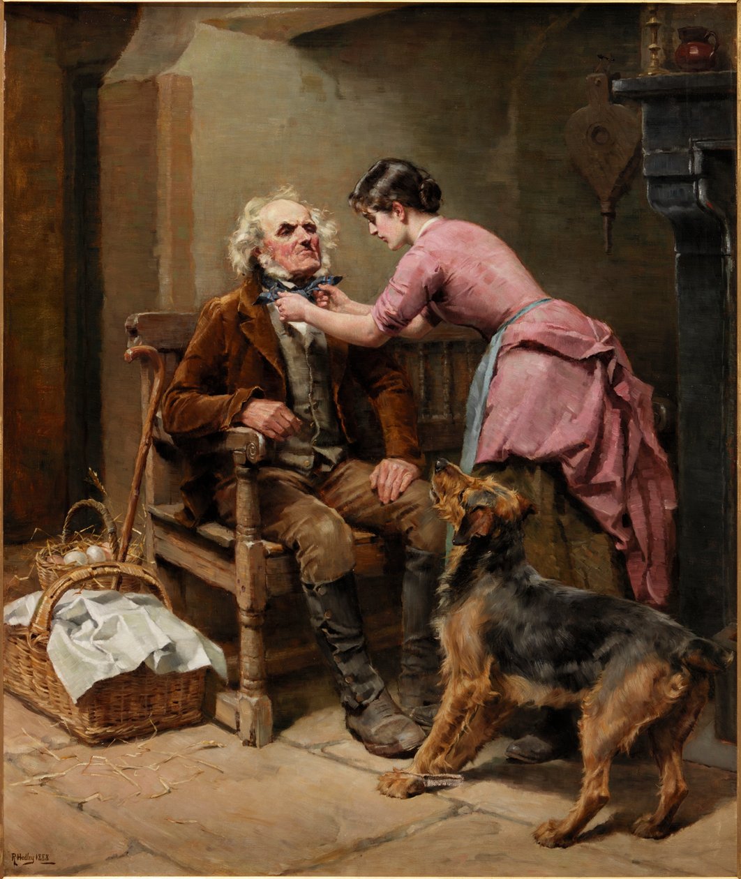 Preparando-se para o mercado, 1888 de Ralph Hedley