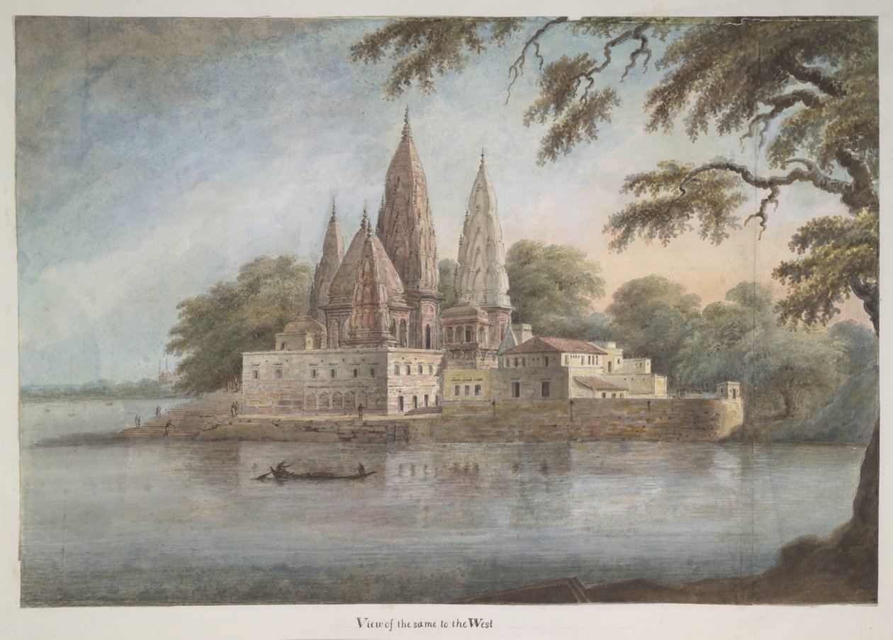 O aglomerado de templos no Rajghat sangam de Ram Sita