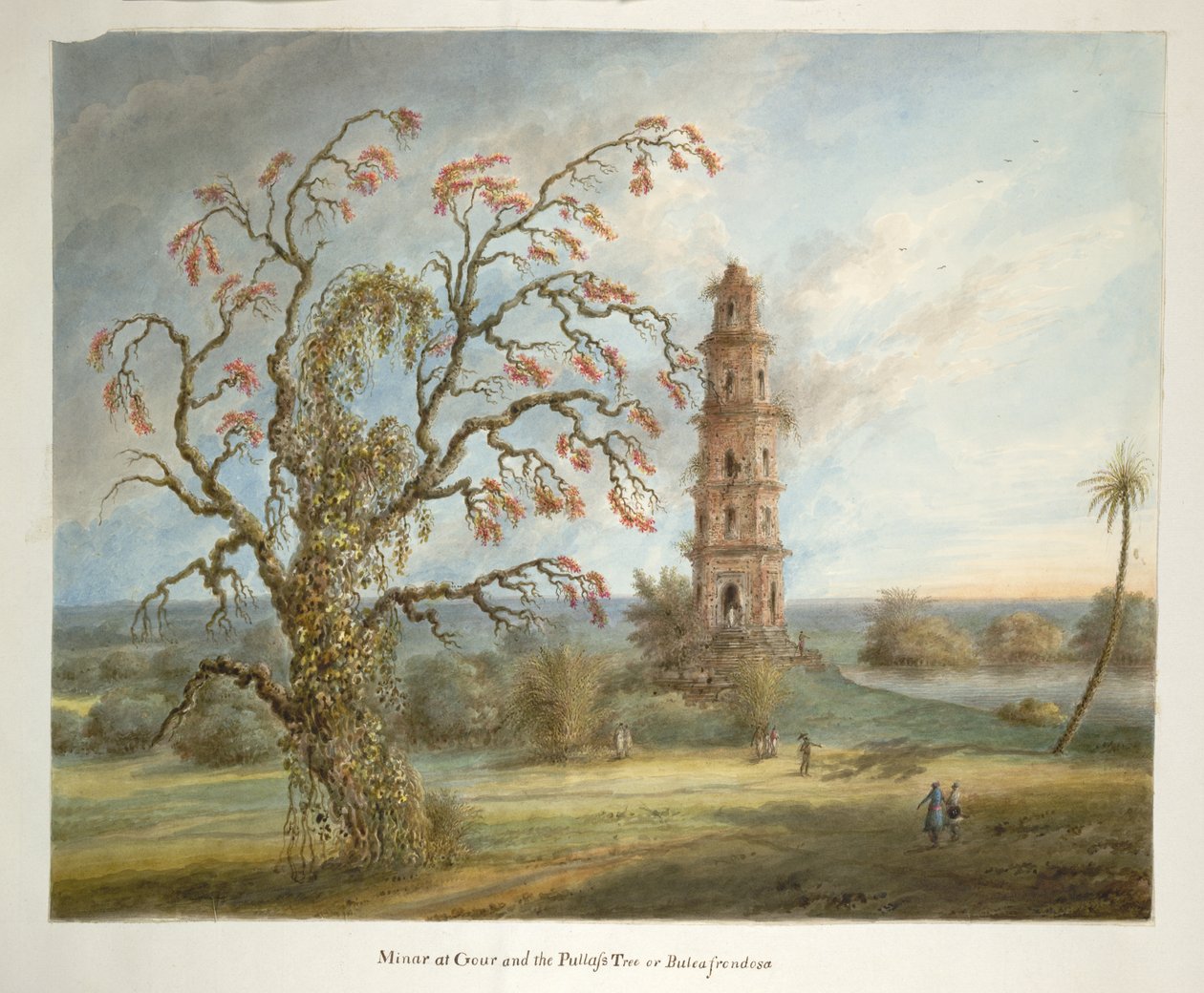 A torre de cinco andares em Gaur conhecida como Pir Asa Minar ou Firoz Shah Minar de Ram Sita