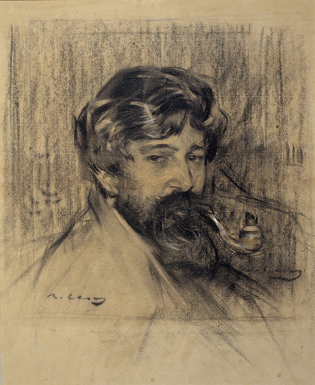 Retrato de Santiago Rusiñol de Ramón Casas