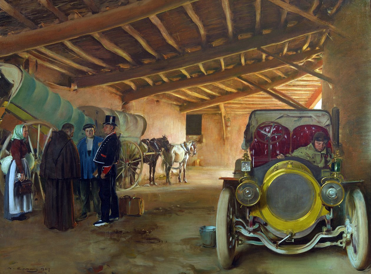 The Coach House par Casas, Ramon (1866-1932) de Ramón Casas