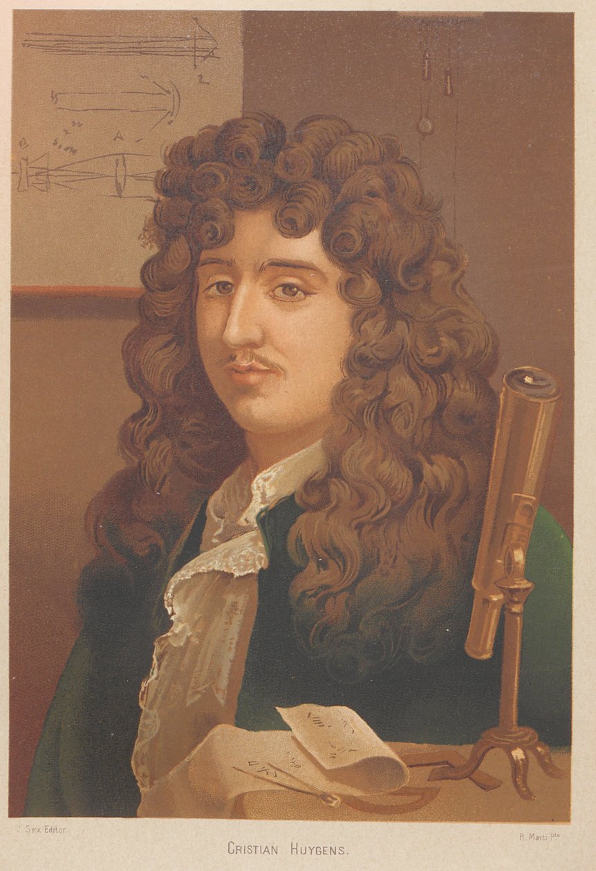 Retrato de Christiaan Huygens 1629-1695, 1879. de Ramón Martí Alsina